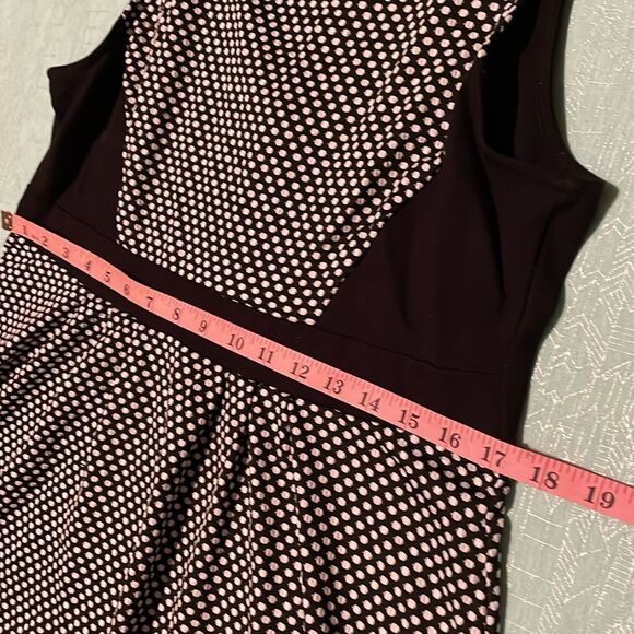 Motherhood sz M maternity dress black & white sleeveless block design polka dot - Picture 6 of 15